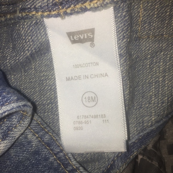 𝅺Levi baby boy jean denim overalls size 18 Months - Picture 3 of 3